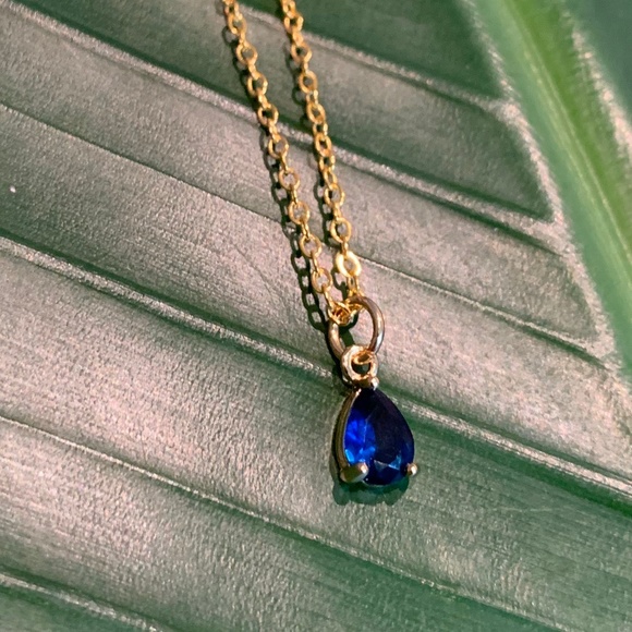 Jewels By Jas Jewelry - *SOLD*Blue Crystle Little Drop Necklace